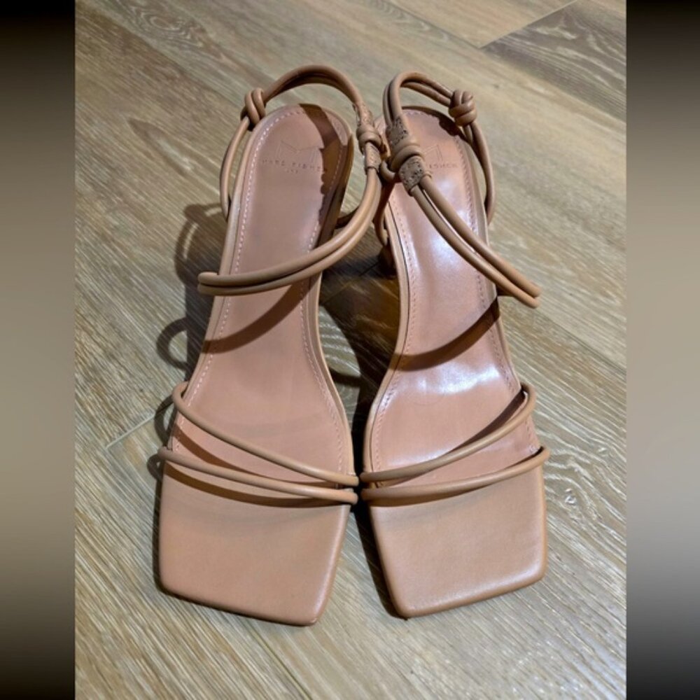 Marc Fisher Tan Strappy Heels